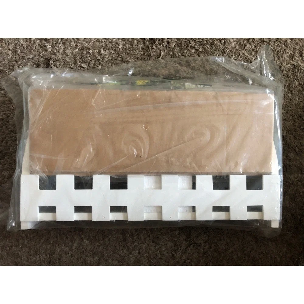 Vtg Butterfly Wooden Spice Rack 5 Jars For Spices 3-D Butterflies Calla Lily New